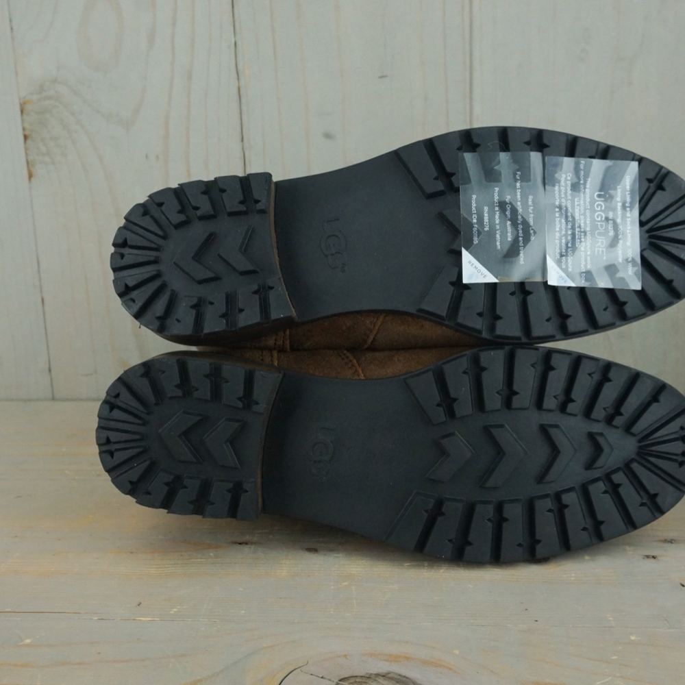 STORE CLOSING SALE UGG NIELS 2 CHIPMUNK BROWN MOTO BOOT - Picture 7 of 7